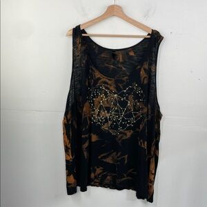 Torrid sleep Black and Brown Graphic Tank Top very light size 5X